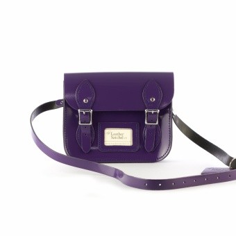 Миниатюрная сумка Mini Satchel Patent Deep Purple